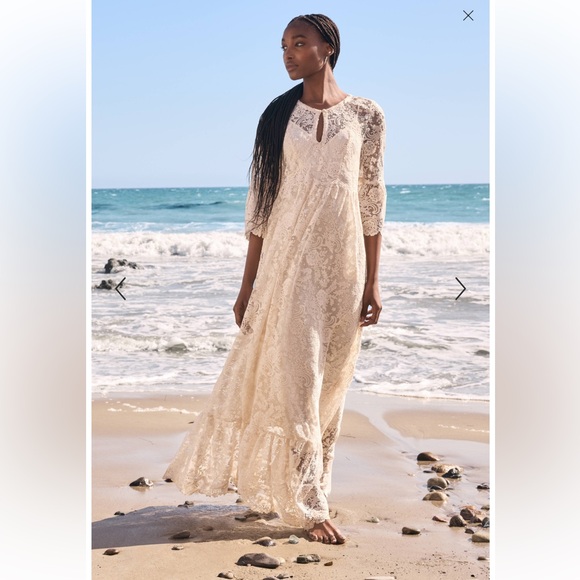 🤍NWT JOHNNY WAS HARPER LACE MAXI DRESS🌟 - Picture 6 of 7